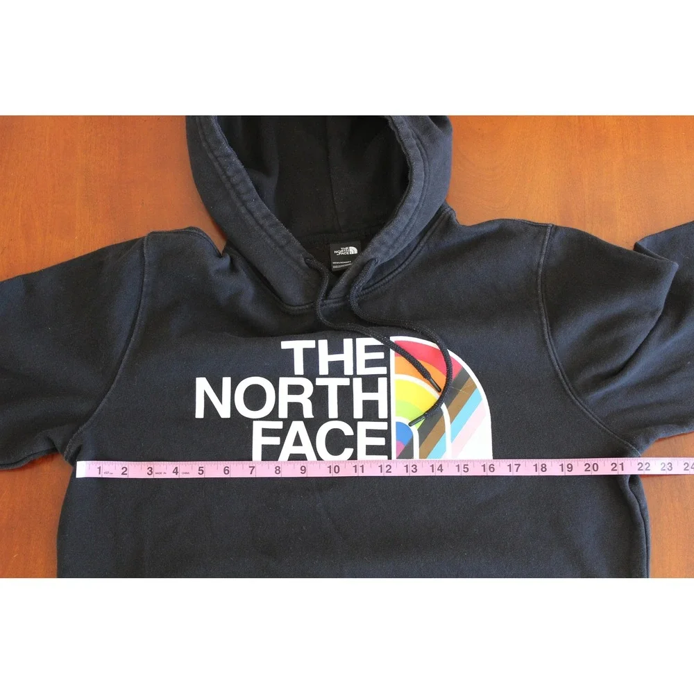 The North Face Mens Pride Rainbow Logo Hoodie Black Sweatshirt Large